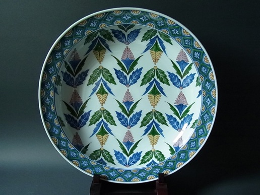 色絵植物文大皿