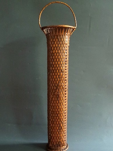 手編み竹籠花入