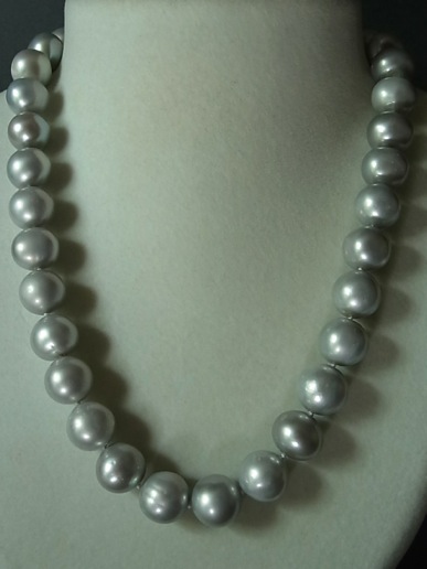 グレーバロックパール1連ネックレス