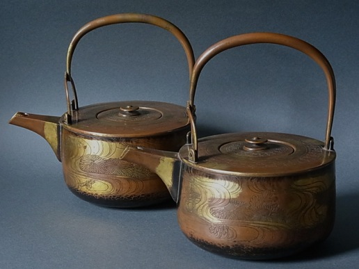 菊水七宝文毛彫銚子