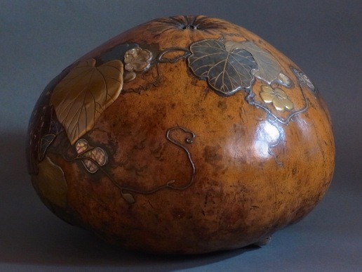 螺鈿蔦文金銀蒔絵手焙り