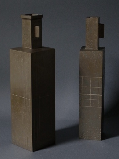 朧銀（四分一）花入