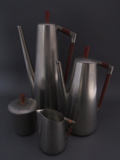 ピュター×チーク ティー・コーヒーセット