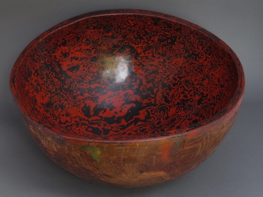 一木造り研ぎ出し漆大鉢